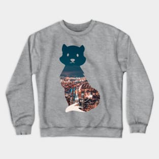 City fox pattern - wanderlust Crewneck Sweatshirt